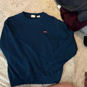 Levi's Blue Crewneck Sweater Classic Casual Design